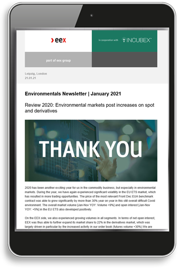 Environmentals Newsletter Januar 2021